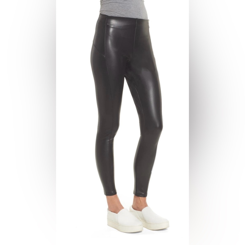 Nordstrom brand | Black Faux Leather Leggings | Large